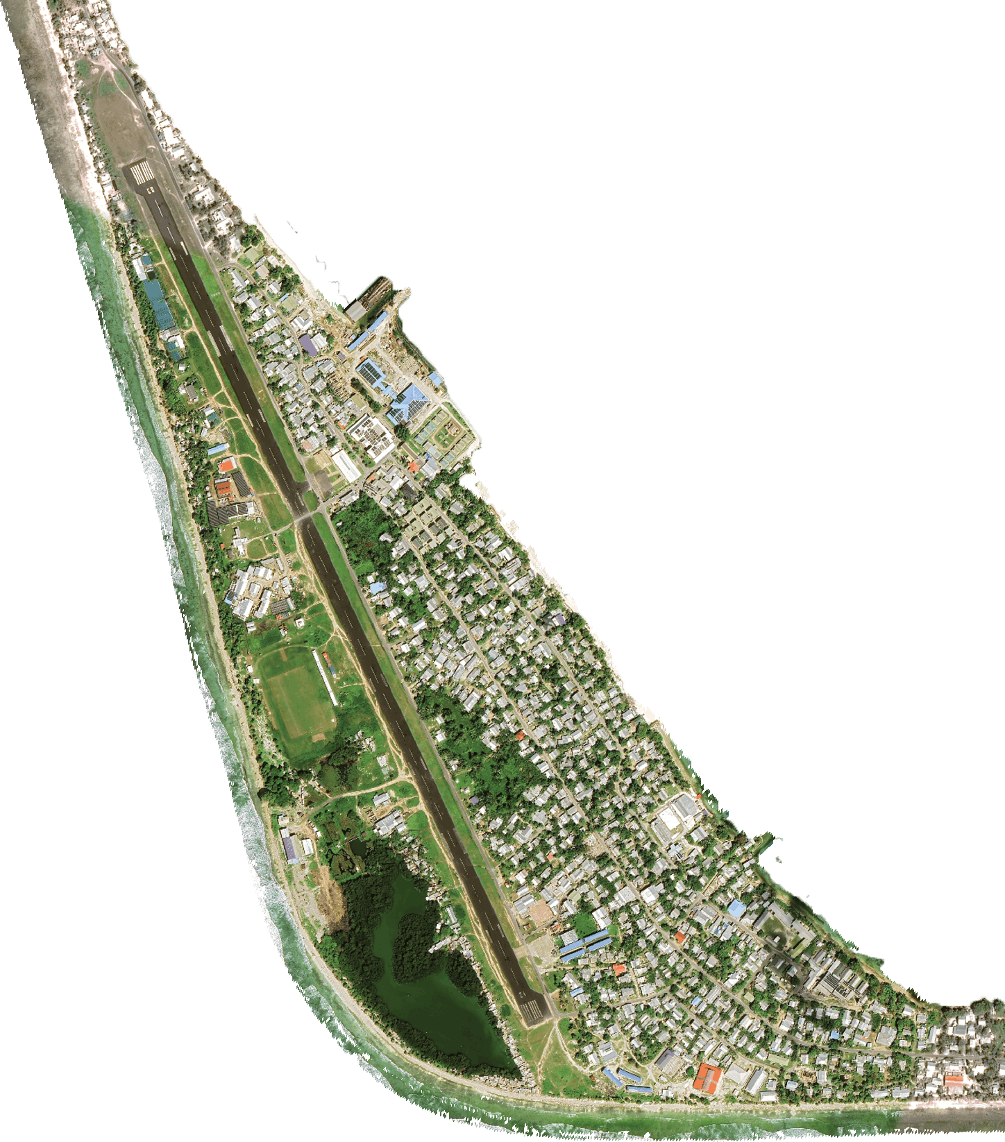 Funafuti the Capital City of Tuvalu at High Tide in 2025.