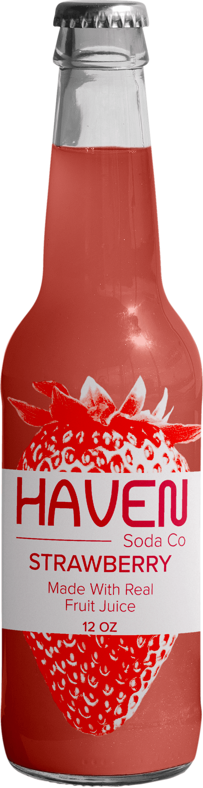 Haven strawberry soda bottle.